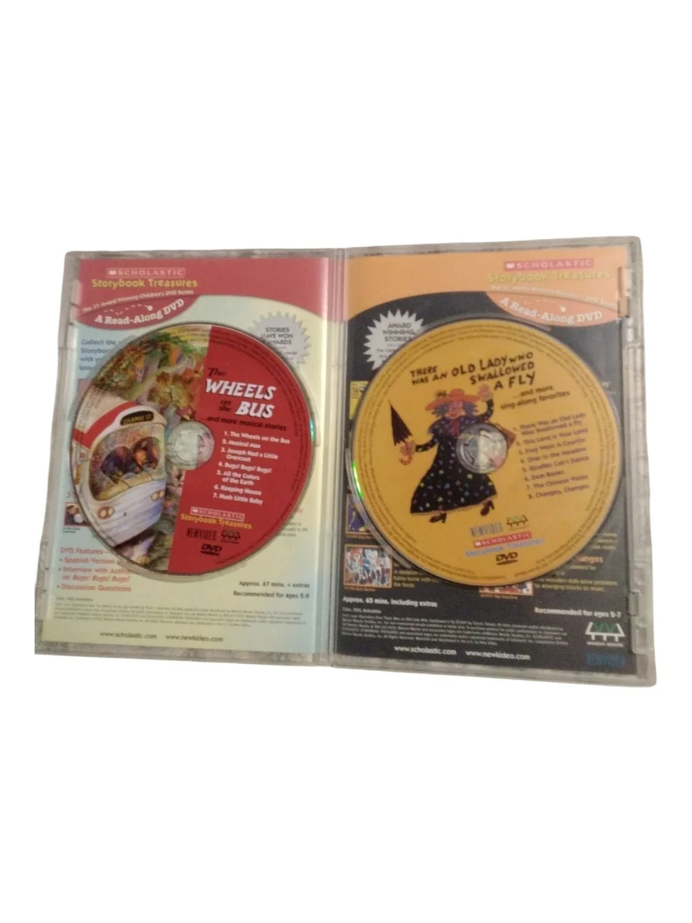 Scholastic Wheels on the Bus & There Was A Old Lady Who Swallowed A Fly DVD